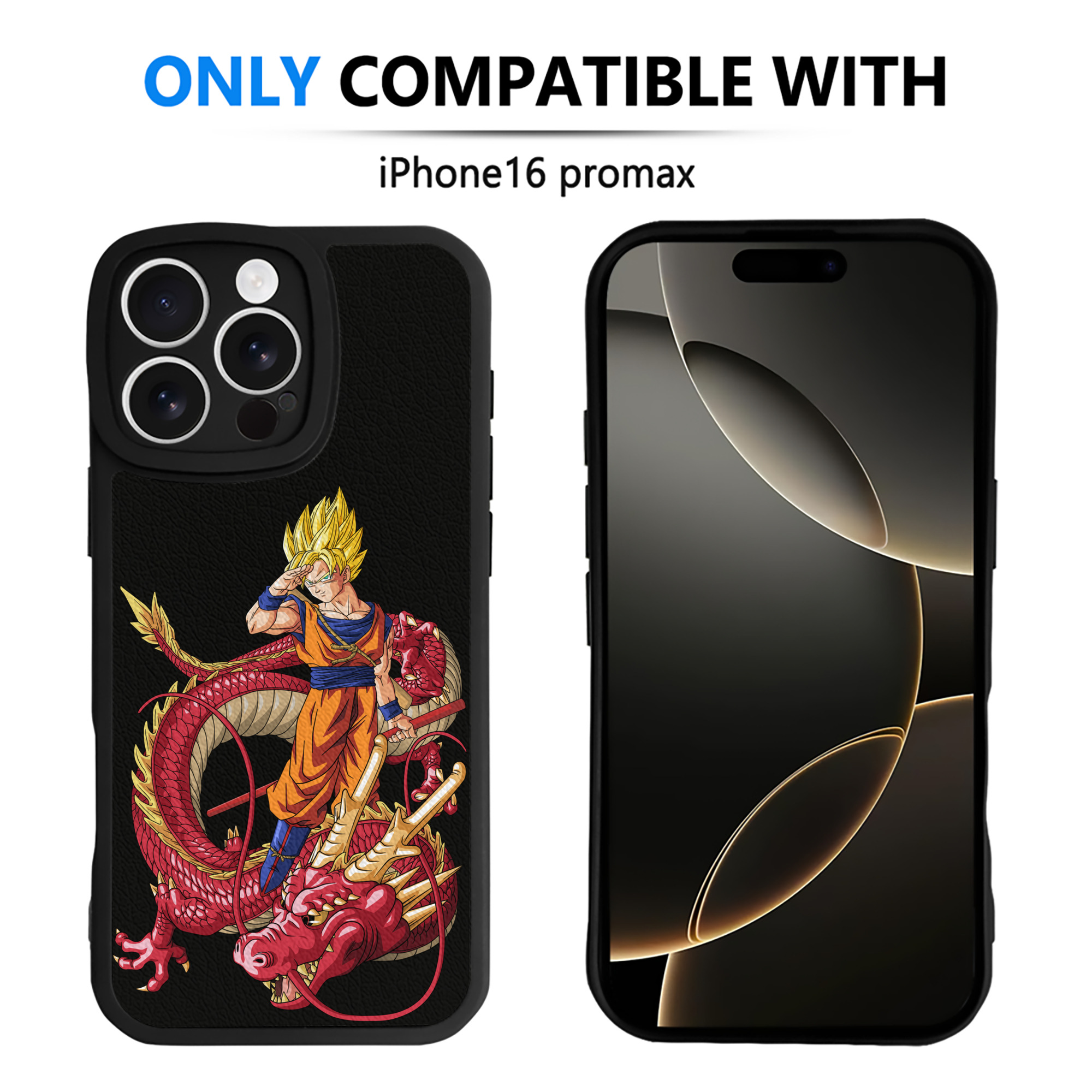 （画像用） ドラゴンボール 孫悟空（そん ごくう）Son Goku カカロット DRAGON BALL Kakarotto 【iPhone 16シリーズ対応】シリコンスマホケース（レザー調） 材質：シリコン